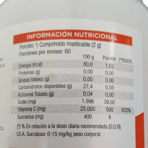 Vitamina C 500mg - Springlife - 60 Comprimidos Masticables - Alphasuplestore