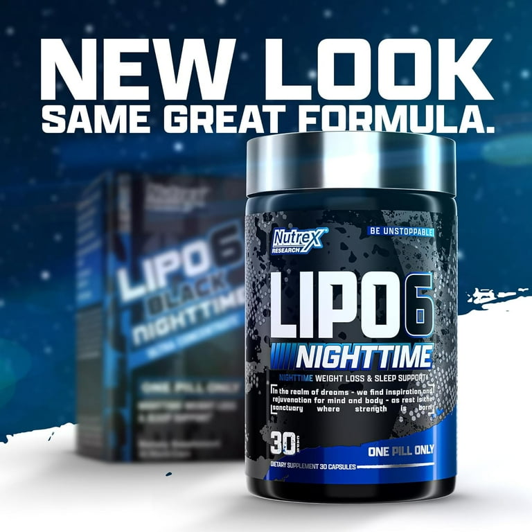 Lipo 6 Black Nighttime (ZMA) - 60 Cápsulas - Nutrex