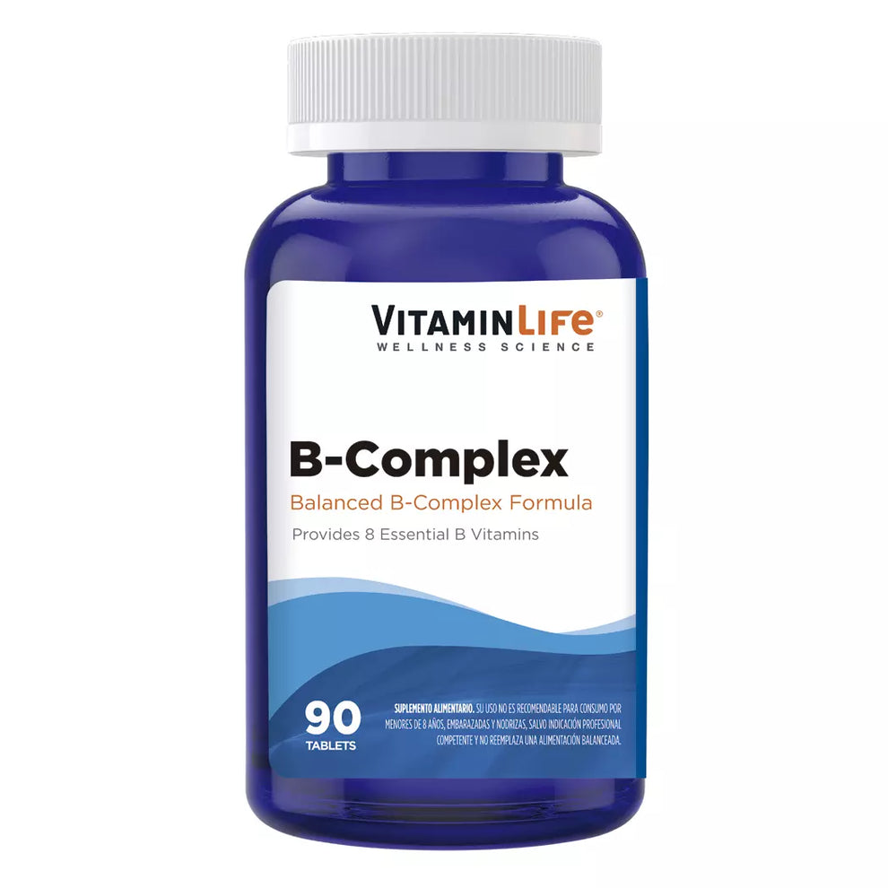 2 Frascos B-complex Complejo B 90 Tabletas C/u - Vitaminlife