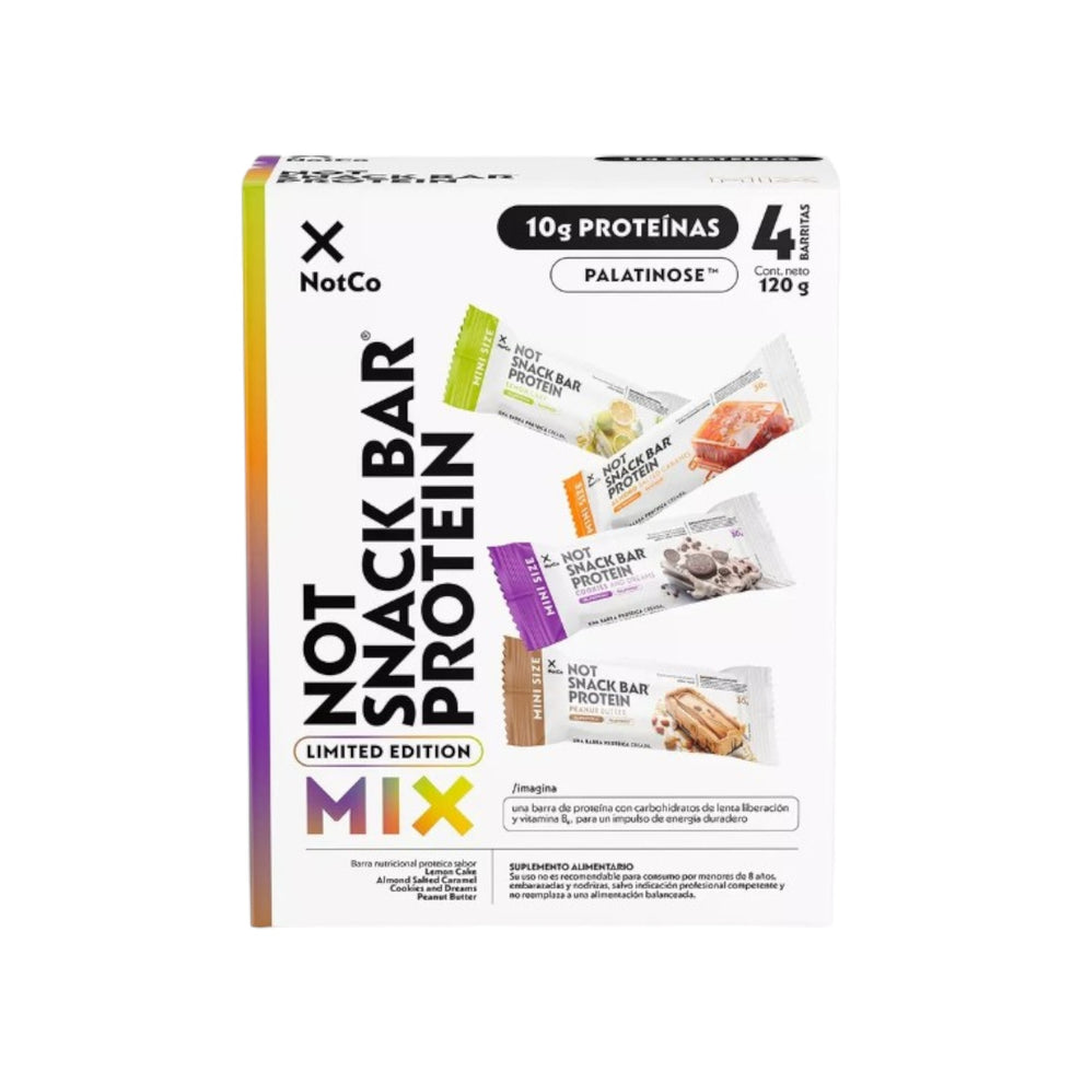 BARRAS DE PROTEINA NOTSNACK BAR MIX 4 SABORES 120GR - NOTCO