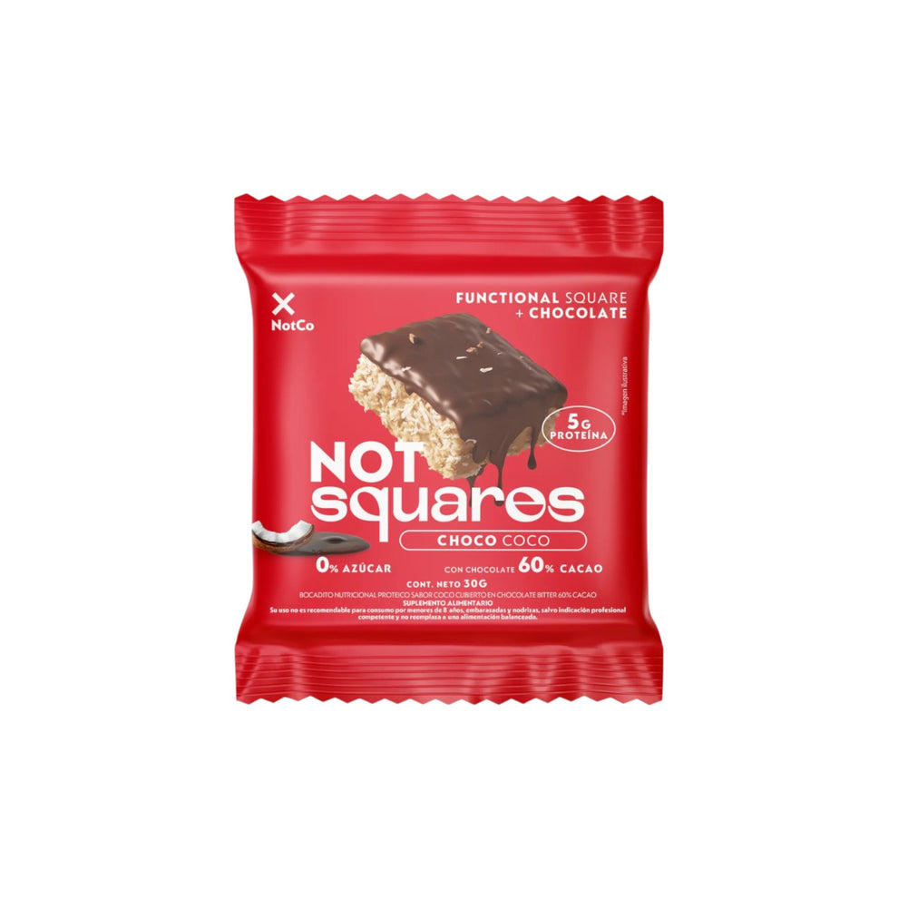 BARRAS DE PROTEINA NOT SQUARES 5 UNIDADES - NOTCO