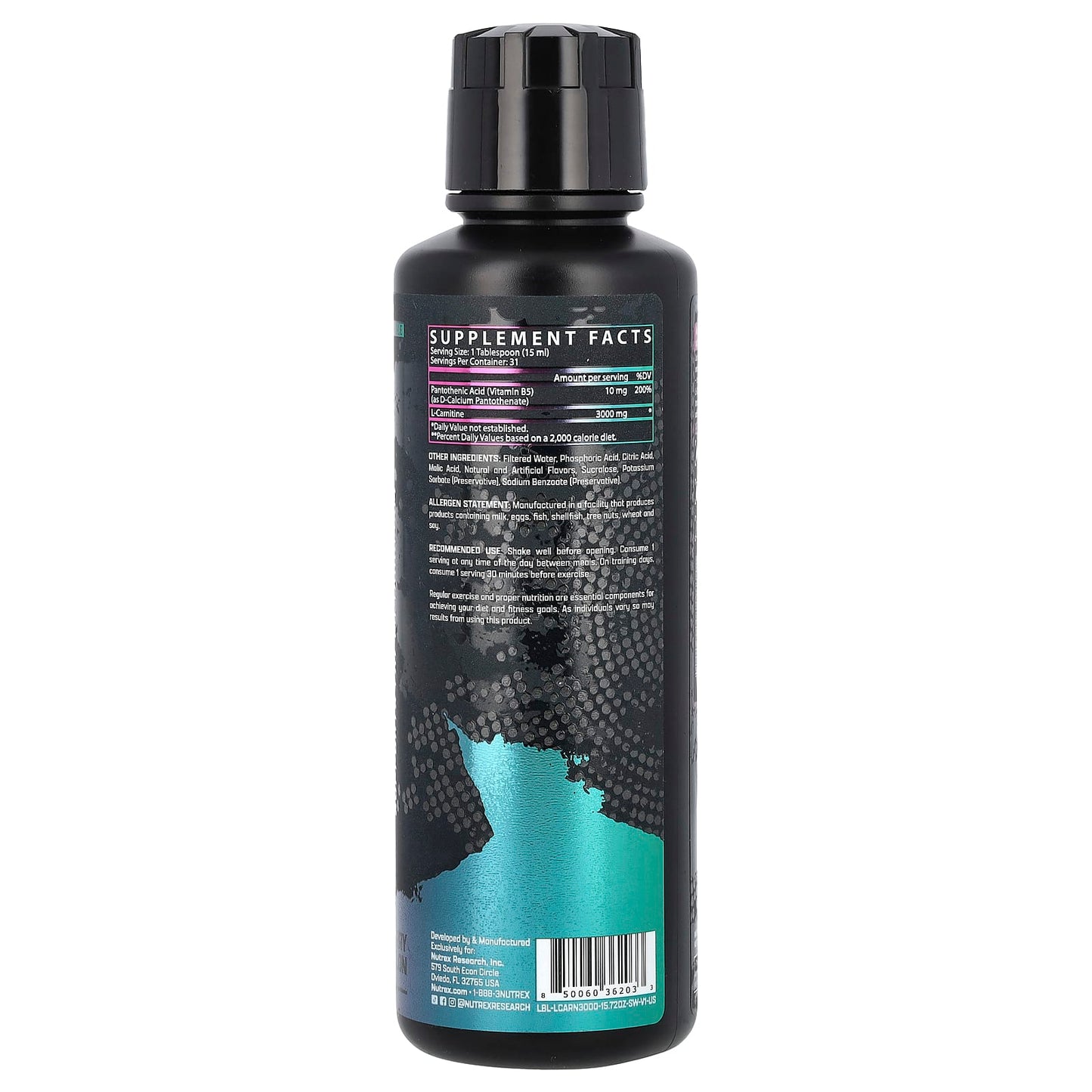 LIQUID CARNITINE 3000 473 ML - NUTREX