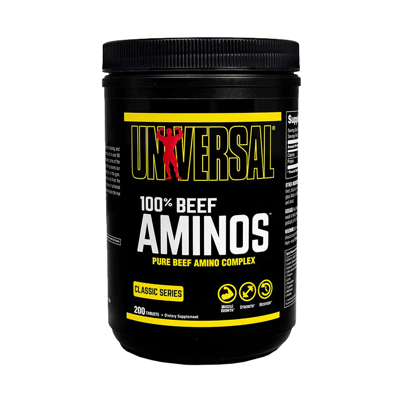 100% Beef Aminos 200 TABLETAS - UNIVERSAL NUTRITION - Alphasuplestore