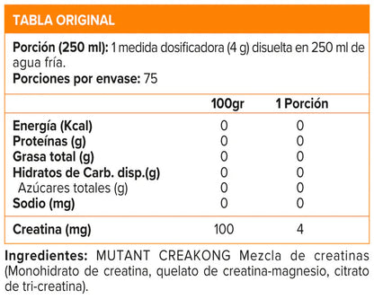 CREAKONG CREATINA 300GR - 75 SERVICIOS