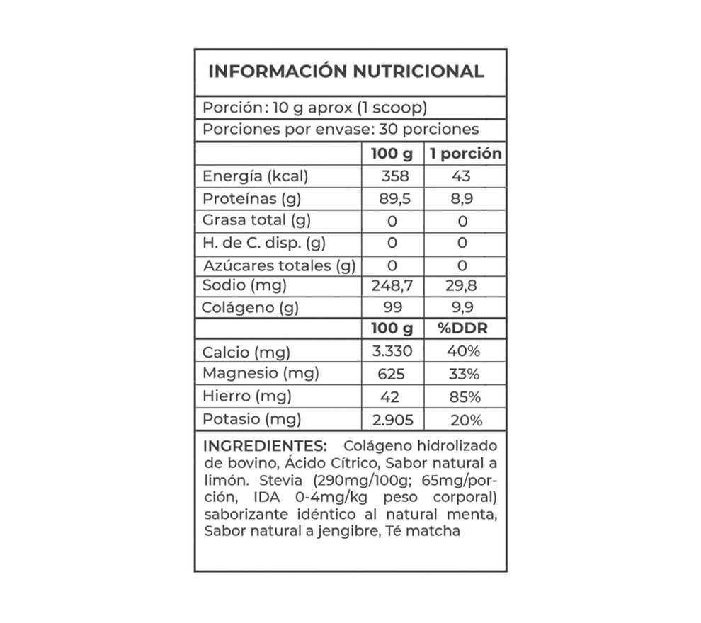 KETO COLLAGEN LIMÓN, MENTA, JENGIBRE 300 GRS - PROCOLLAGEN