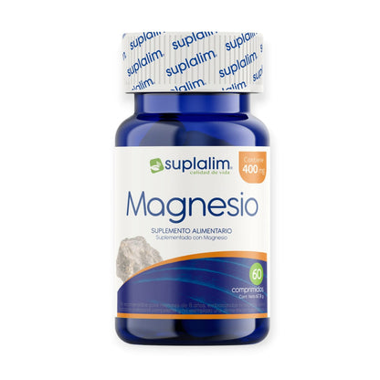 MAGNESIO 400MG 60 COMPRIMIDOS - SUPLALIM - Alphasuplestore