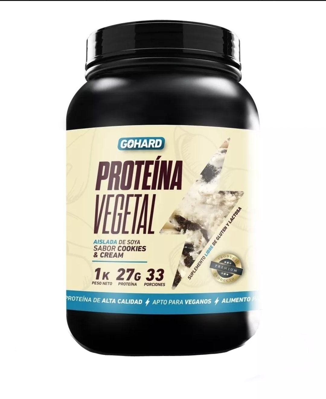 Proteína Vegetal Go Hard 1Kg 33 Servicios - Alphasuplestore