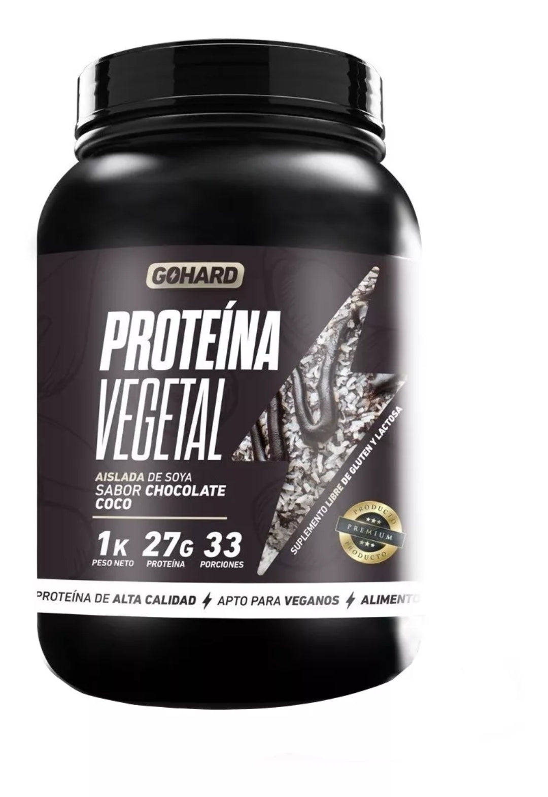 Proteína Vegetal Go Hard 1Kg 33 Servicios - Alphasuplestore