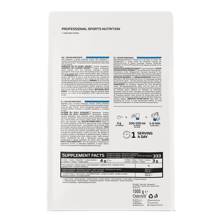 CREATINA MONOHIDRATADA 1KG - OSTROVIT (SIN SABOR)