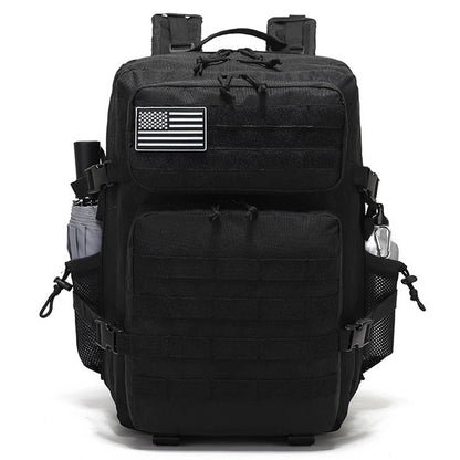 MOCHILA NEGRA TIPO MILITAR 45LT
