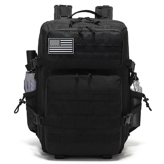 MOCHILA NEGRA TIPO MILITAR 45LT