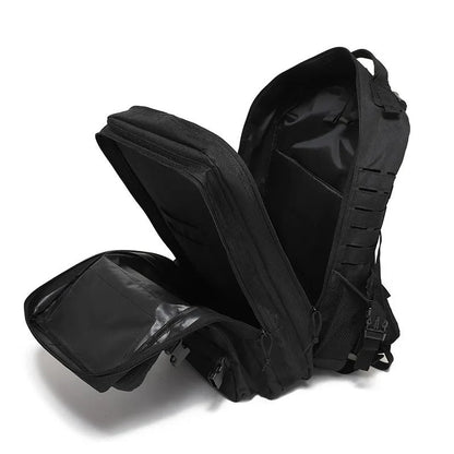 MOCHILA NEGRA TIPO MILITAR 45LT