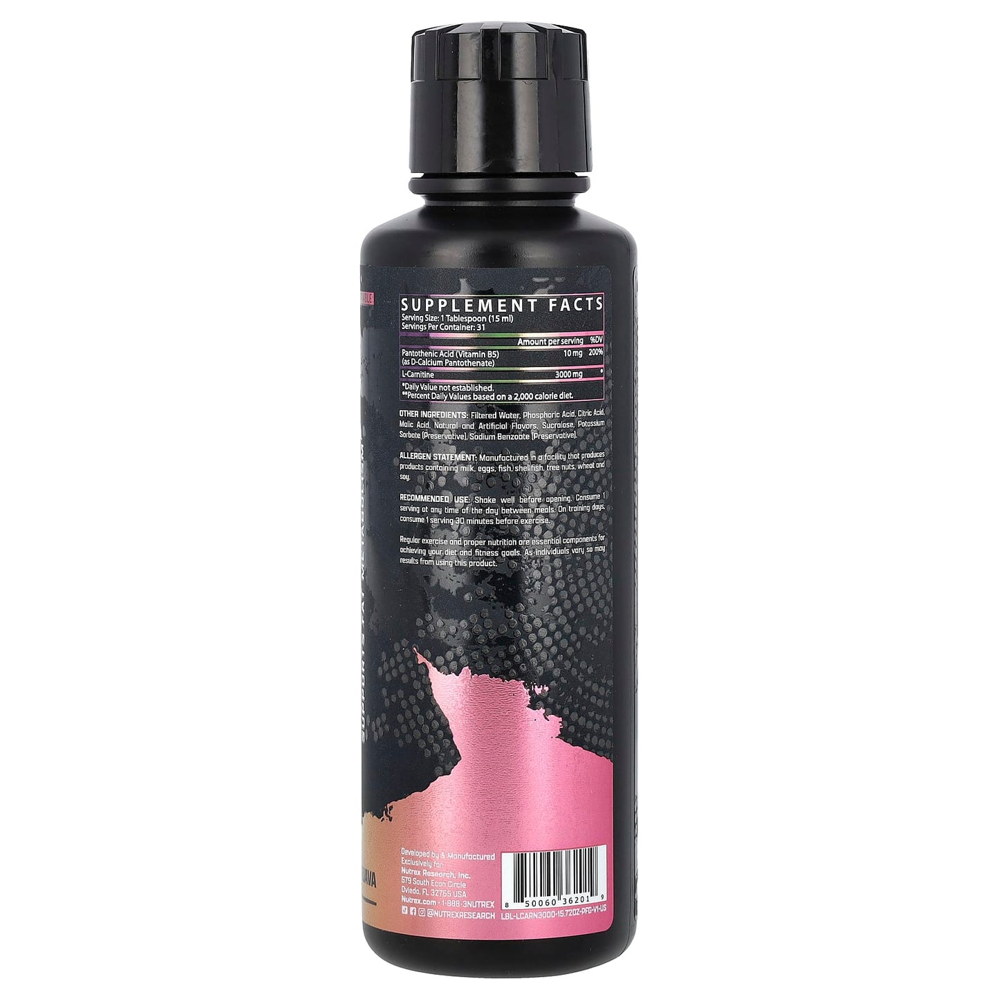 LIQUID CARNITINE 3000 473 ML - NUTREX