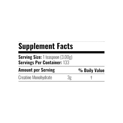 CREATINA MONOHIDRATADA 400GR 133 SV - INNER ARMOUR