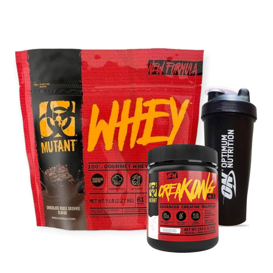 PROTEINA MUTANT WHEY 5LB + CREATINA CREAKON CX8 + SHAKER - MUTANT