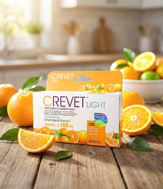 VITAMINA C 100MG 100 COMPRIMIDOS MASTICABLES - CREVET LIGHT