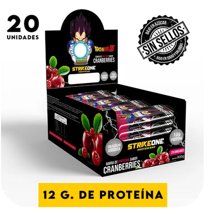 BARRA DE PROTEINA 12 GR - STRIKE ONE BOX 20 UNIDADES - 4 VARIEDADES
