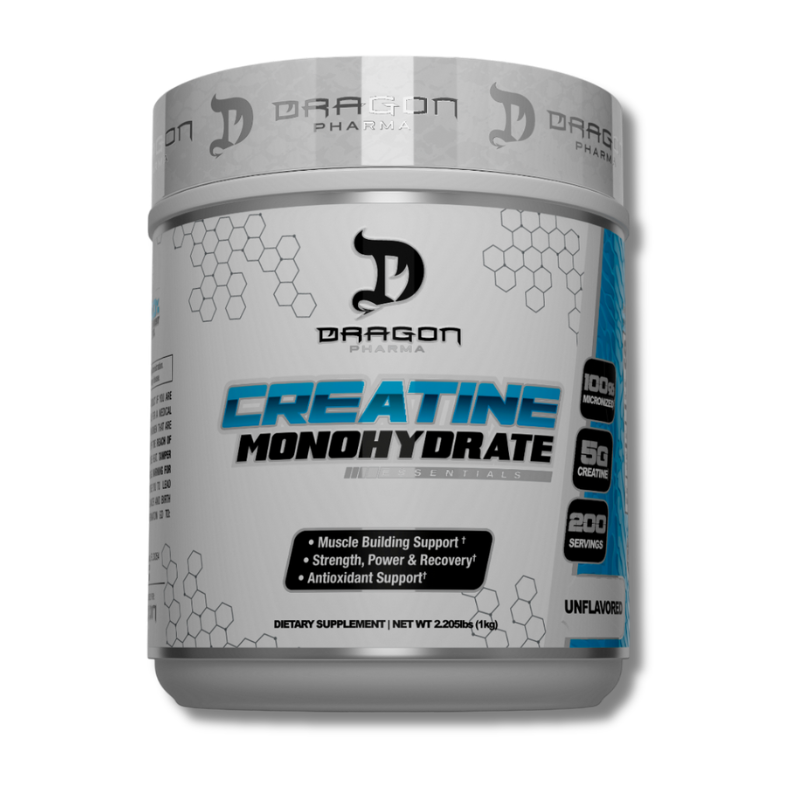 Creatina MONOHYDRATE Essentials - 1 kg / 200 servicios, unflavored - Dragon Pharma