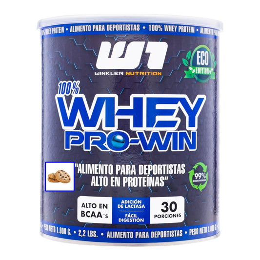 PROTEÍNA WHEY PRO-WIN 1 Kg 30 SERVICIOS COOKIES AND CREAMS- WINKLER NUTRITION