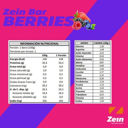 BOX DE 12 BARRAS DE PROTEINA ZEIN BAR 100GR NORMAL O MIXTA - ZEIN
