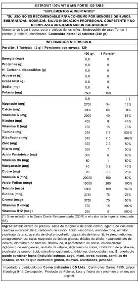 OSTROVIT MULTIVITAMINICO VIT&MIN FORTE 120 TABS