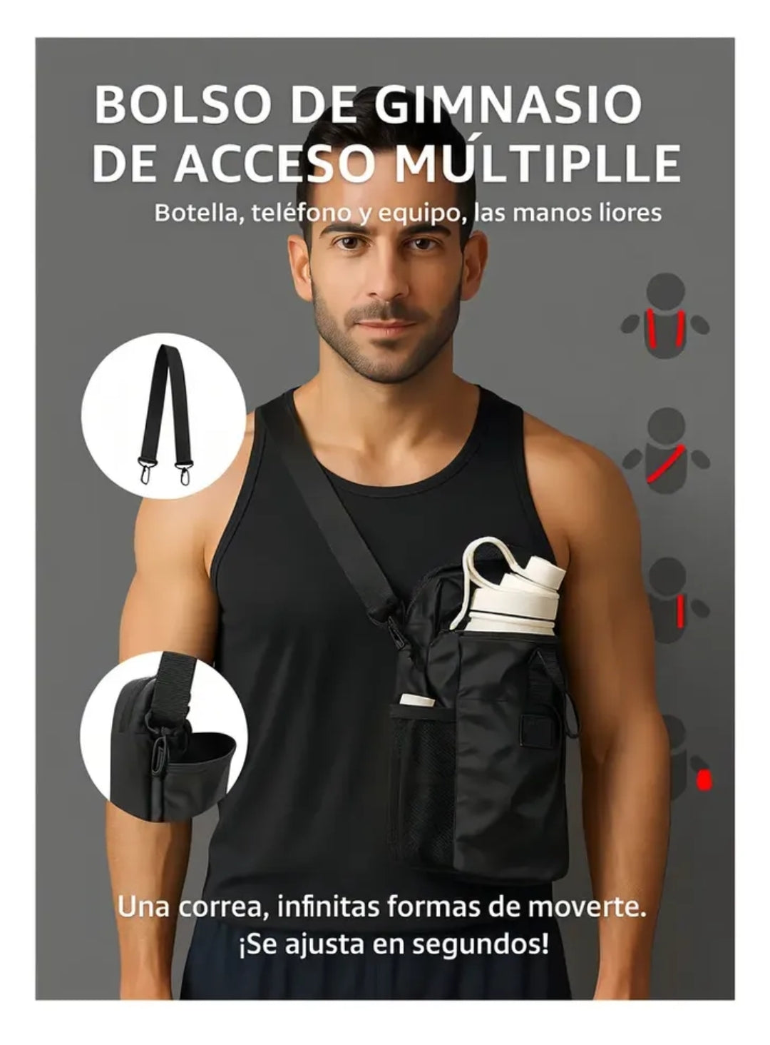 BOLSO MAGNÉTICO PORTA BOTELLA DEPORTIVO MULTIFUNCIONAL
