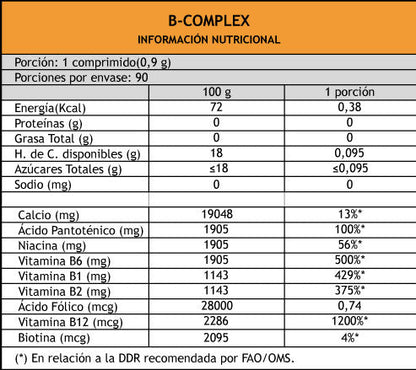 2 Frascos B-complex Complejo B 90 Tabletas C/u - Vitaminlife