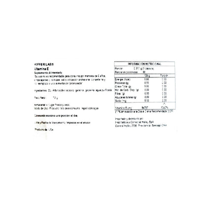 VITAMINA E 400 IU 60 SOFTGELS - KIFFER