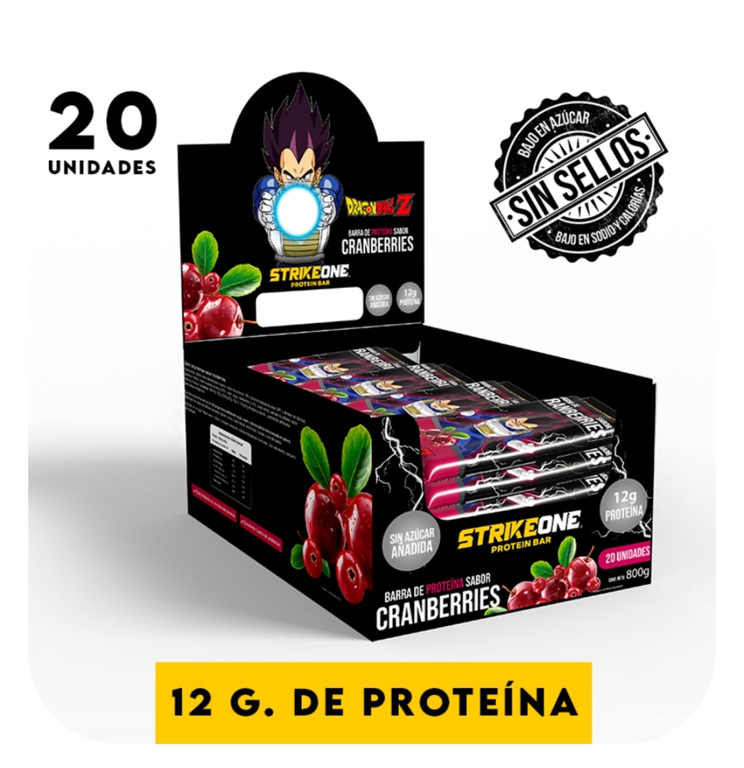 VEGETA - CRANBERRIES BARRA DE PROTEÍNA STRIKEONE (20 UDS)