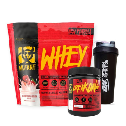 PROTEINA MUTANT WHEY 5LB + CREATINA CREAKON CX8 + SHAKER - MUTANT