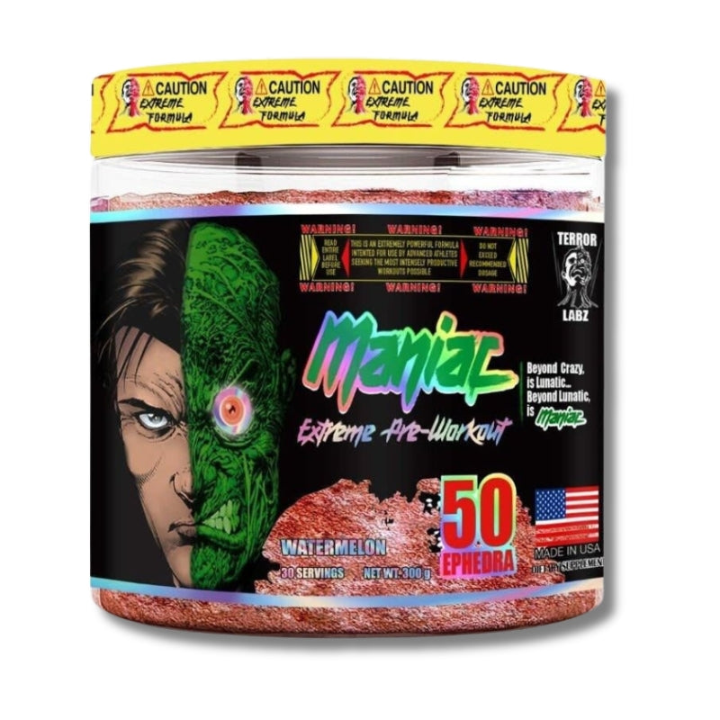 MANIAC EXTREME Pre-Workout USA – 300 grs / 30 servicios, watermelon