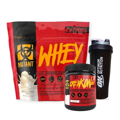 PROTEINA MUTANT WHEY 5LB + CREATINA CREAKON CX8 + SHAKER - MUTANT